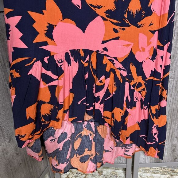 Abel The Label Midi Dress High Low Hem Floral Print Flutter Sleeve Size XS - Picture 3 of 8